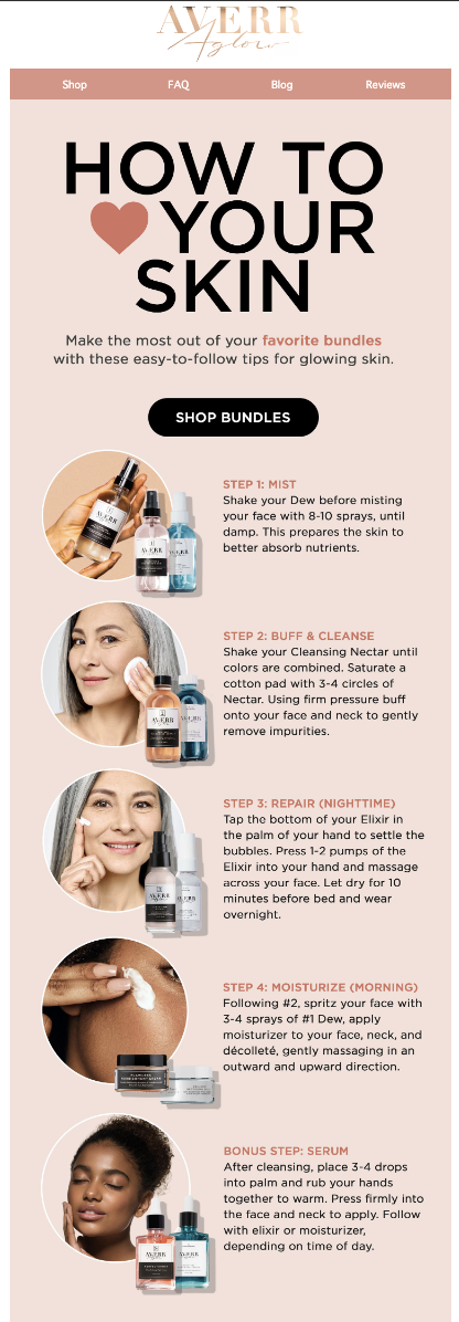 Skincare Email Design